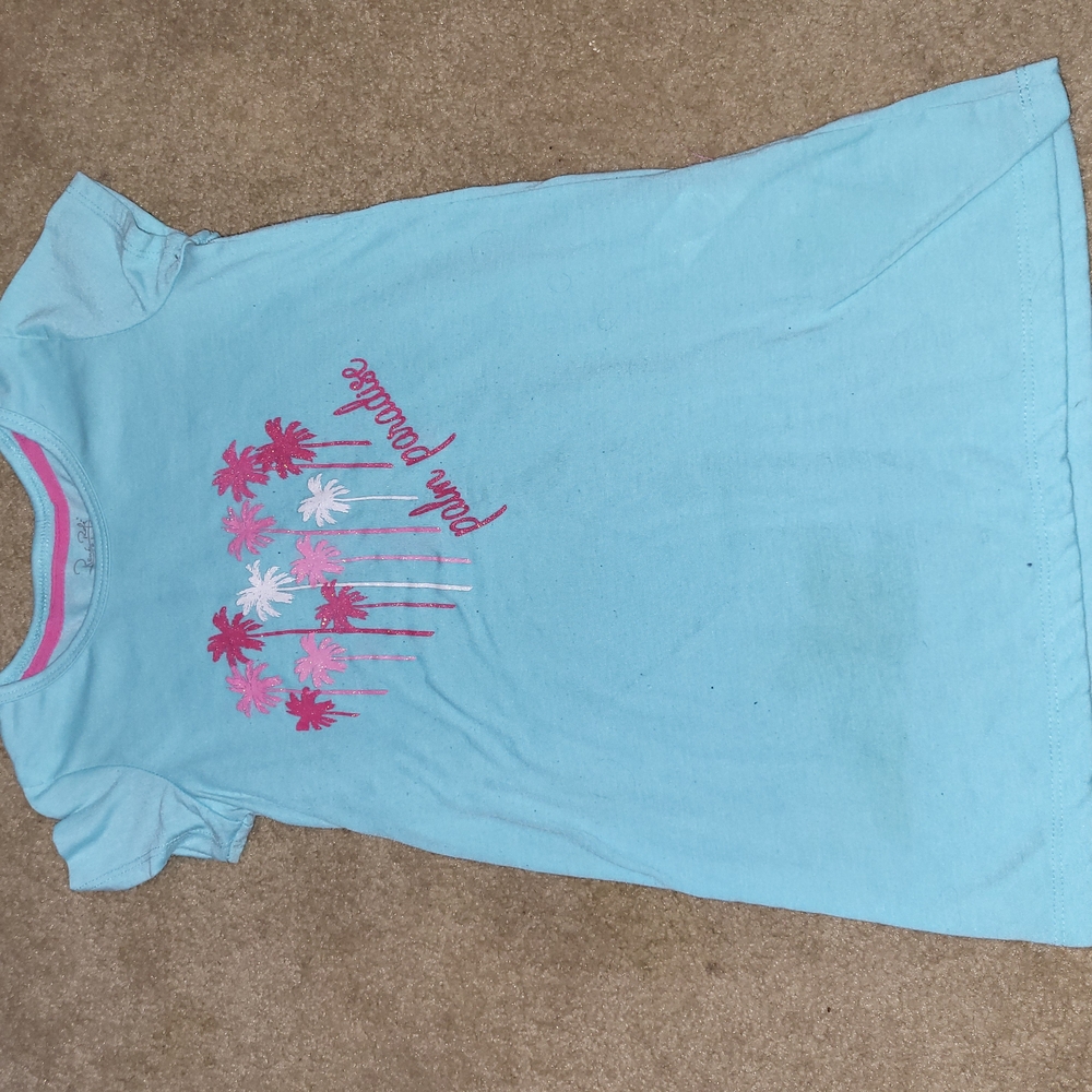 Blue Palm Paradise Kids Nightgown